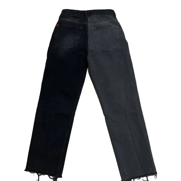 BDG Urban Outfitters Color Block Black Jeans. Raw Hem. Size 26 - Picture 2 of 8